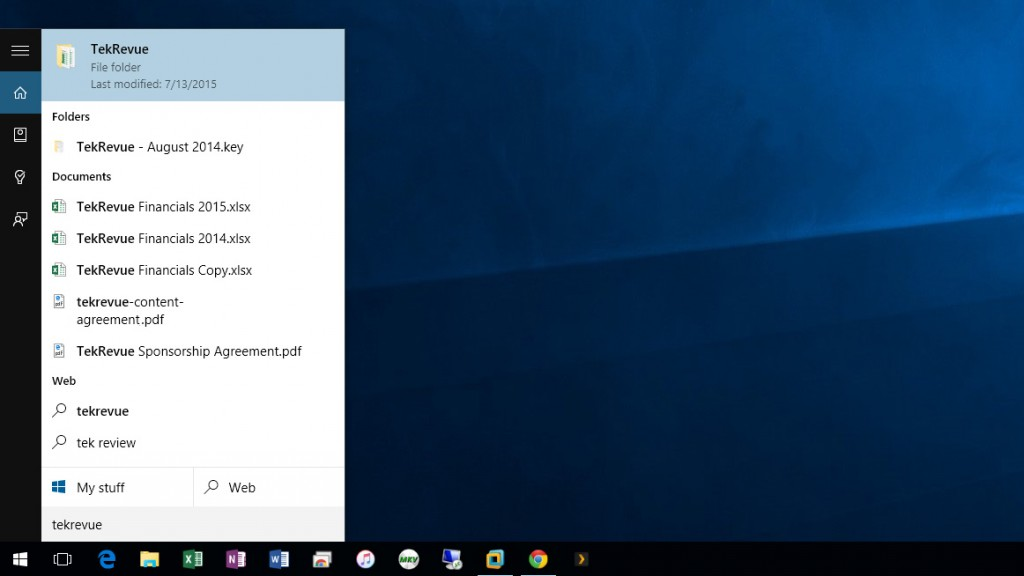 Windows 10 Search UI